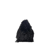 Thumbnail for Black fluffy pillow on a white background