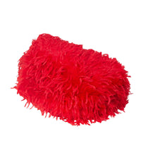 Thumbnail for Red fluffy pillow on a white background