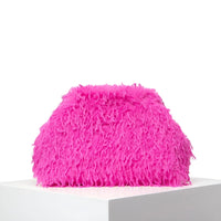 Thumbnail for Pink fluffy pillow on a white background