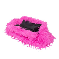 Thumbnail for Pink fluffy shoe cover on a white background