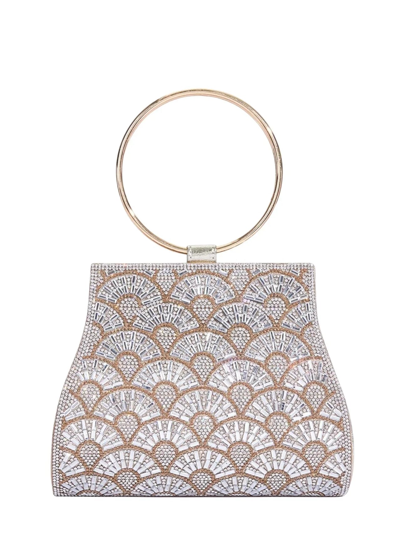 Women's Glass Diamond Handbag Evening Bags Clutch Purse Lady Clutches Evening Bag, Drestiny, Clutches, Handbags, Purses, Gold, United States, USA, Canada, Australia, New Zealand, United Kingdom, UK, Glass diamond handbag, diamond glass clutch, crystal evening bag, crystal clutch bag, rhinestone clutch, rhinestone handbag, sparkly handbag, sparkly clutch, bridal clutch, wedding handbag, shopdrestiny.com