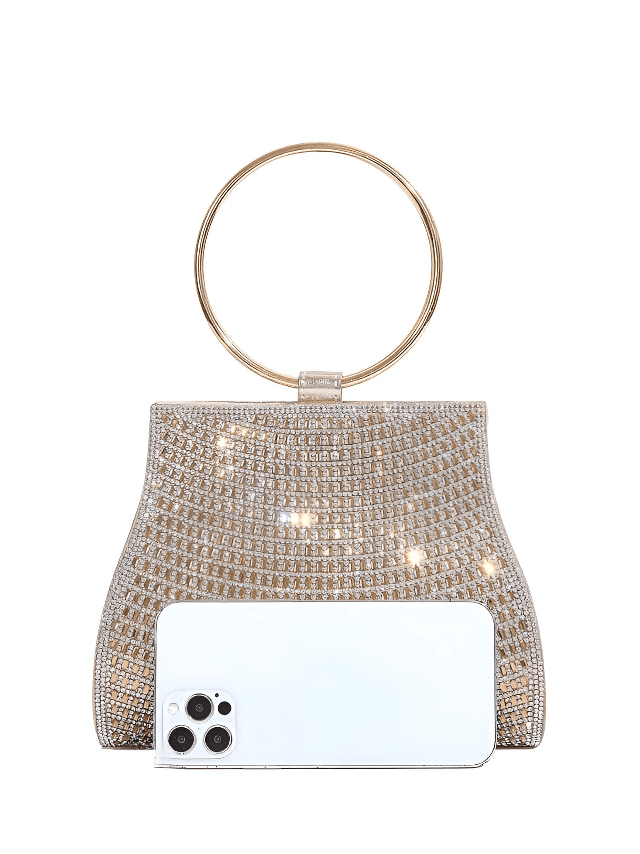 Women's Glass Diamond Handbag Evening Bags Clutch Purse Lady Clutches Evening Bag, Drestiny, Clutches, Handbags, Purses, Gold, United States, USA, Canada, Australia, New Zealand, United Kingdom, UK, Glass diamond handbag, diamond glass clutch, crystal evening bag, crystal clutch bag, rhinestone clutch, rhinestone handbag, sparkly handbag, sparkly clutch, bridal clutch, wedding handbag, shopdrestiny.com