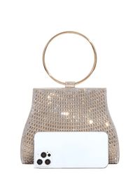 Thumbnail for Women's Glass Diamond Handbag Evening Bags Clutch Purse Lady Clutches Evening Bag, Drestiny, Clutches, Handbags, Purses, Gold, United States, USA, Canada, Australia, New Zealand, United Kingdom, UK, Glass diamond handbag, diamond glass clutch, crystal evening bag, crystal clutch bag, rhinestone clutch, rhinestone handbag, sparkly handbag, sparkly clutch, bridal clutch, wedding handbag, shopdrestiny.com