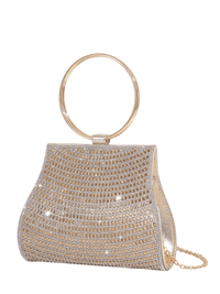 Thumbnail for Women's Glass Diamond Handbag Evening Bags Clutch Purse Lady Clutches Evening Bag, Drestiny, Clutches, Handbags, Purses, Gold, United States, USA, Canada, Australia, New Zealand, United Kingdom, UK, Glass diamond handbag, diamond glass clutch, crystal evening bag, crystal clutch bag, rhinestone clutch, rhinestone handbag, sparkly handbag, sparkly clutch, bridal clutch, wedding handbag, shopdrestiny.com