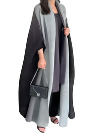 Thumbnail for Women's Gradient Pleated Jacket Bat Sleeve Scarf Collar Long Jacket Female Fashion Clothing -, Jackets , Drestiny , Australia, Black, Blue, Brown, Burgundy, Coffee, Dark Brown, Dark Green, Dark Grey, Dark Red, Gold, Green, Jackets, Light Blue, Light Brown, Light Purple, Long Sleeves, New Zealand, Orange, Pink, Purple, United Kingdom, United States, Violet Red, Yellow , Drestiny , www.shopdrestiny.com