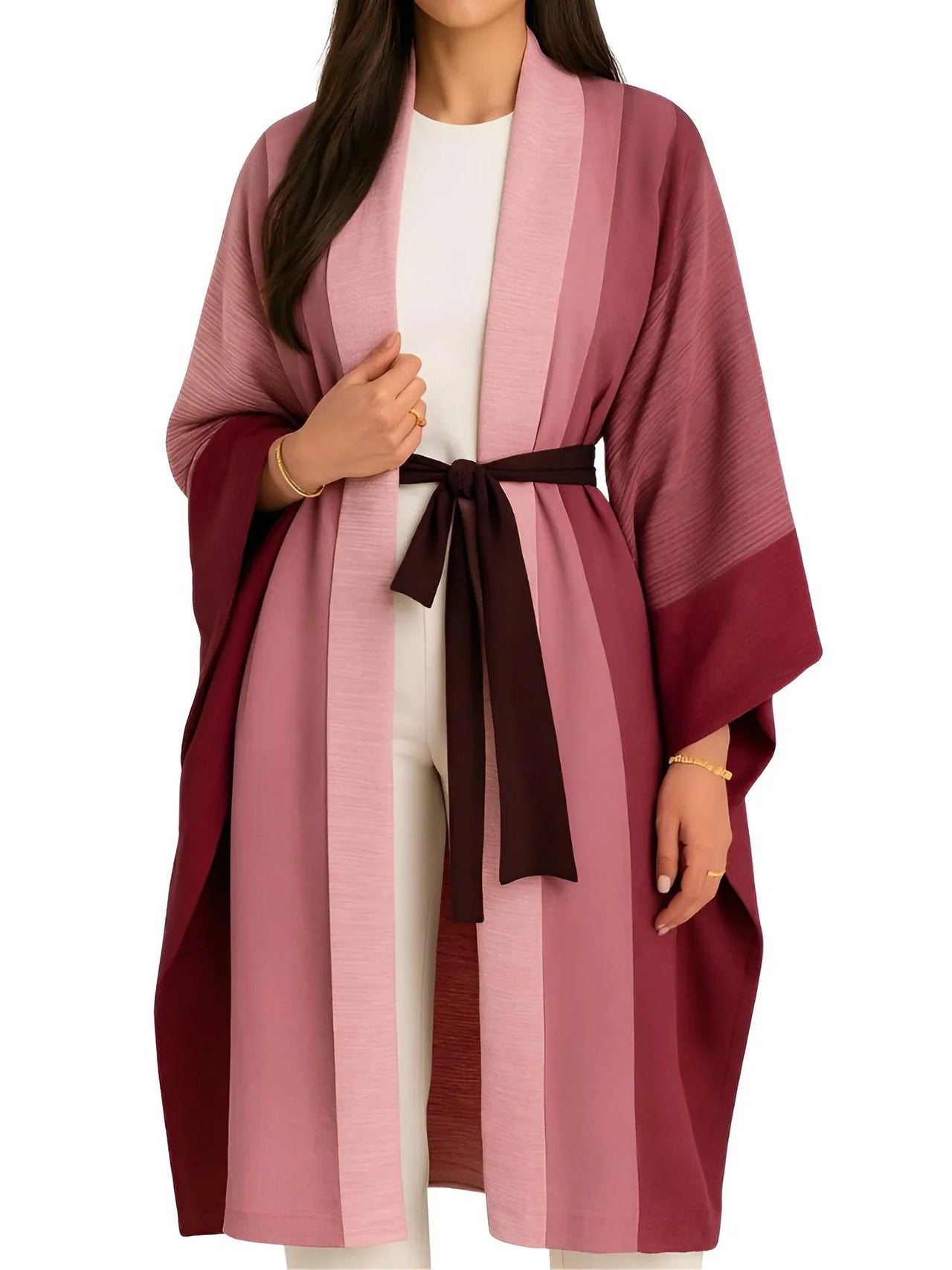 Women's Gradient Pleated Jacket Bat Sleeve Scarf Collar Long Jacket Female Fashion Clothing -, Jackets , Drestiny , Australia, Black, Blue, Brown, Burgundy, Coffee, Dark Brown, Dark Green, Dark Grey, Dark Red, Gold, Green, Jackets, Light Blue, Light Brown, Light Purple, Long Sleeves, New Zealand, Orange, Pink, Purple, United Kingdom, United States, Violet Red, Yellow , Drestiny , www.shopdrestiny.com