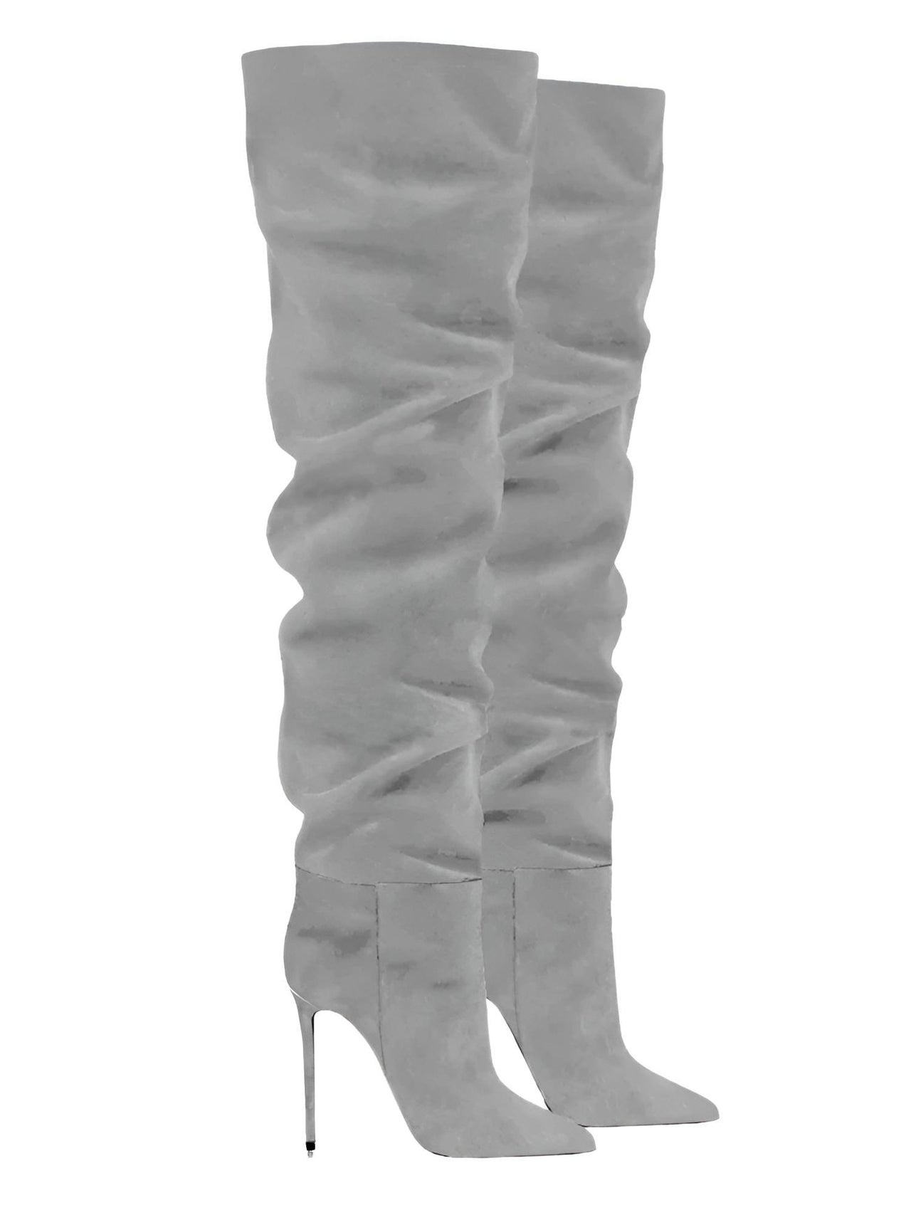 Women's Suede Stiletto Boots Over The Knee Pointed Toe Sexy High Heels Long Boots Solid Color Women's Winter Designer Shoes, Drestiny, Boots, Thigh Highs, Over The Knee Boots, Stilettos, Heels, High Heels, FR, United States, Canada, Australia, New Zealand, United Kingdom, Brown, Green, Khaki, Purple, Grey, Blue, Black, shopdrestiny.com