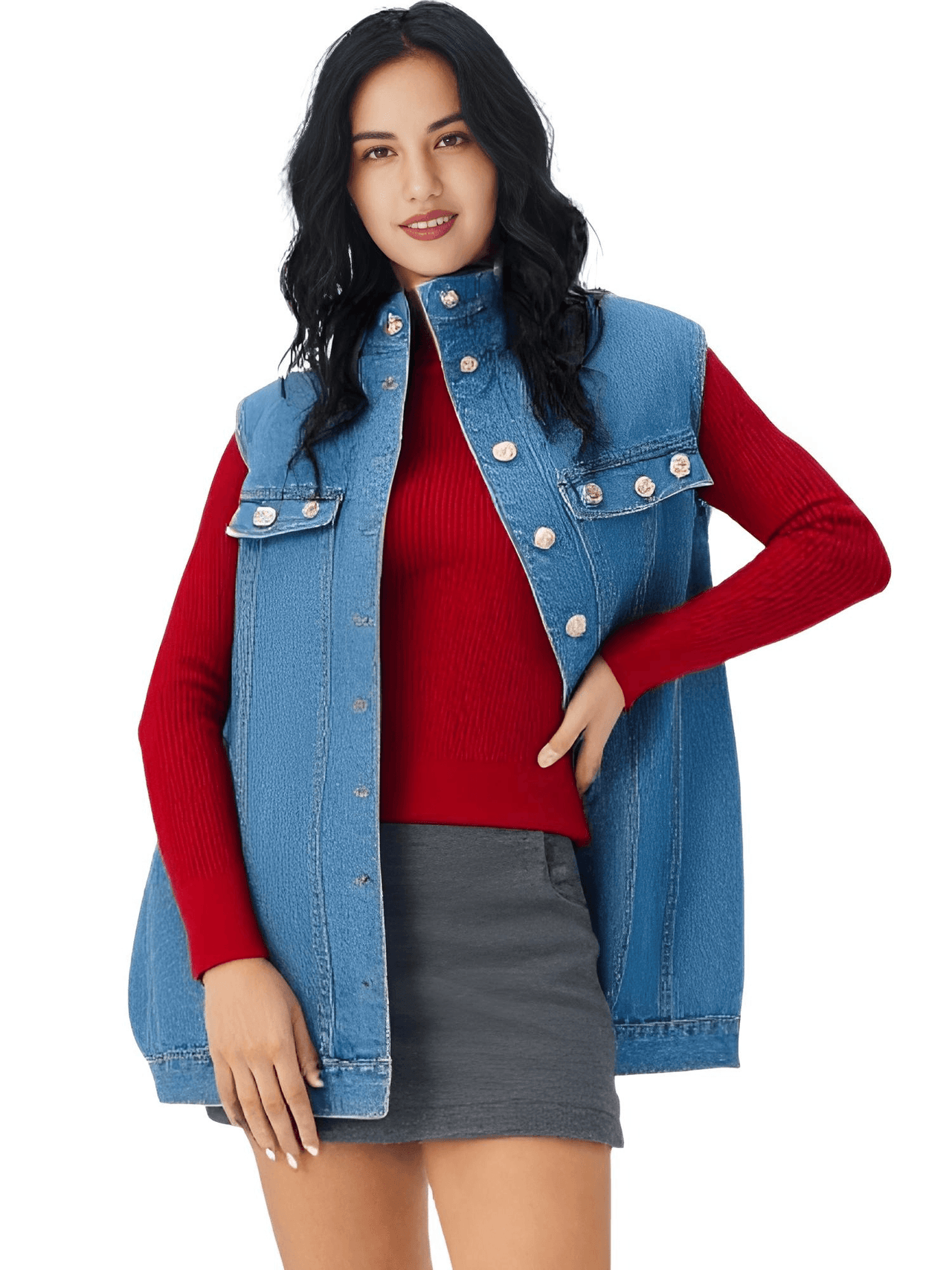 Women's High-End Turtleneck With Gold Buttons - In 7 Colors! -, Turtleneck Sweater , Drestiny , Australia, Black, Blue, Canada, Casual Shirts, Dark Olive Green, Deep Pink, Dress Shirts, FR, L, M, New Zealand, Pink, Pullovers, Red, S, Turtlenecks, United Kingdom, United States, White, XL , Drestiny , www.shopdrestiny.com