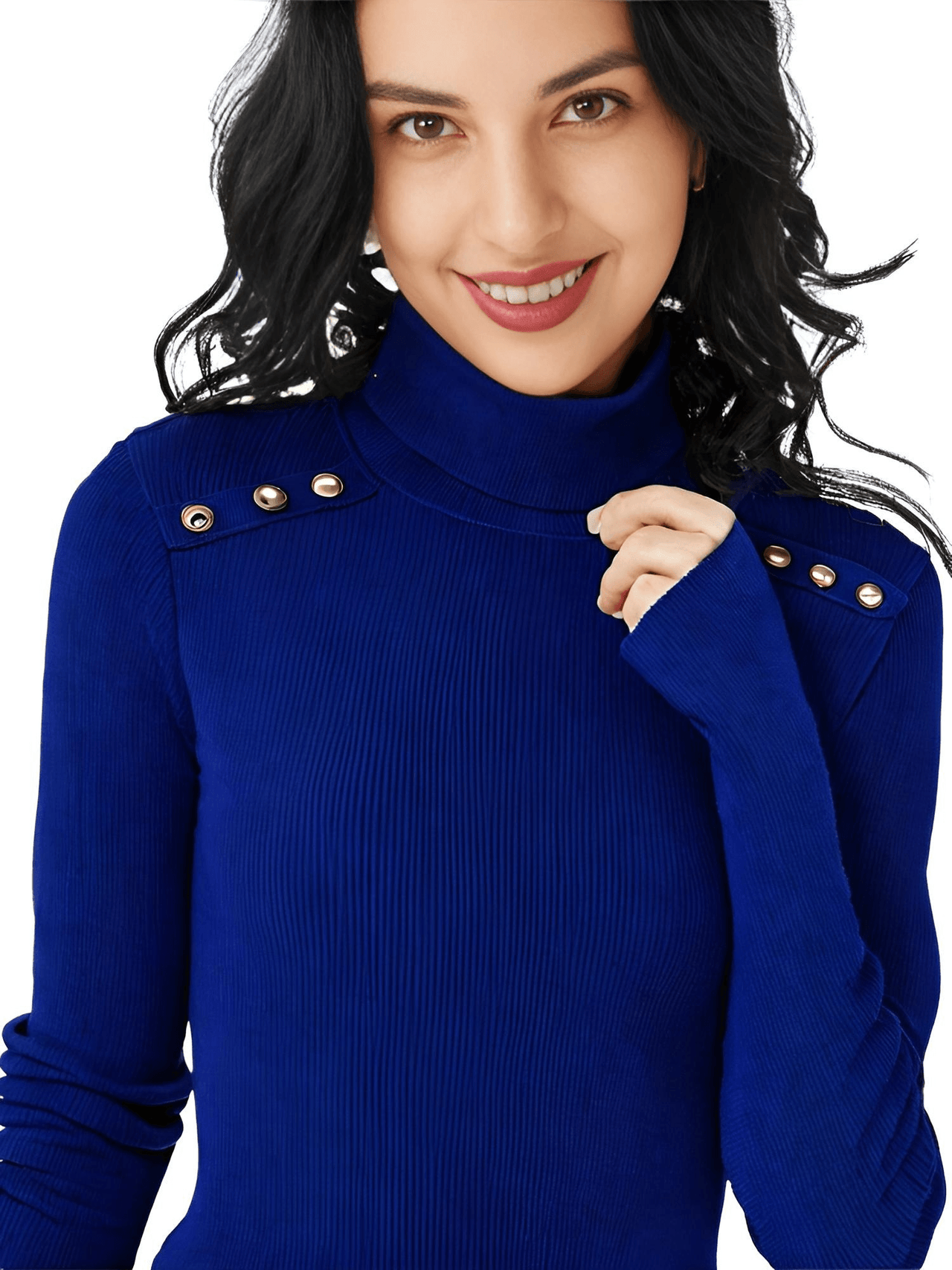 Women's High-End Turtleneck With Gold Buttons - In 7 Colors! -, Turtleneck Sweater , Drestiny , Australia, Black, Blue, Canada, Casual Shirts, Dark Olive Green, Deep Pink, Dress Shirts, FR, L, M, New Zealand, Pink, Pullovers, Red, S, Turtlenecks, United Kingdom, United States, White, XL , Drestiny , www.shopdrestiny.com