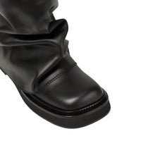 Thumbnail for Women's High-Fashion Slouch Boots Real Leather Chunky Sole Boots For Women, Drestiny, Knee Highs, Ankle Boots, Dark Brown, Brown, Black, Off White, 5, 6, 7, 8, 9, 10, 11, 12, United States, USA, Canada, Australia, New Zealand, United Kingdom, UK, Slouch boots women's, knee high slouch boots, Suede slouch boots, Women's slouch boots, black slouch boots, Slouchy knee high boots, shopdrestiny.com