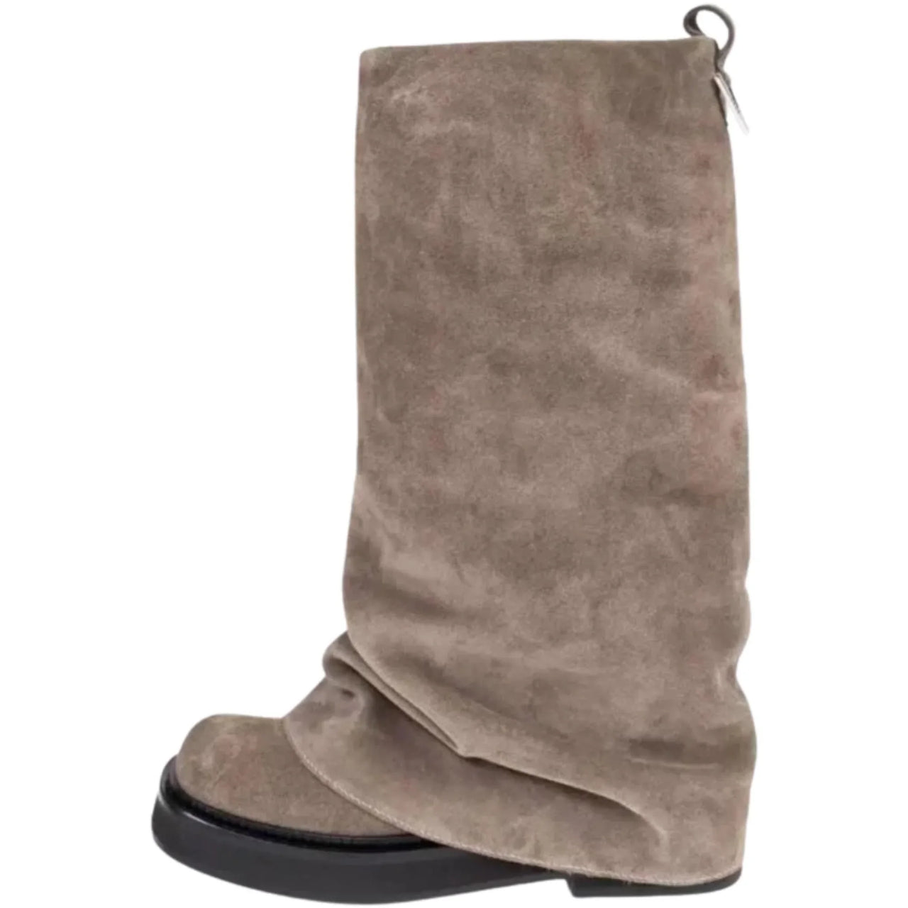 Women's High-Fashion Slouch Boots Real Leather Chunky Sole Boots For Women, Drestiny, Knee Highs, Ankle Boots, Dark Brown, Brown, Black, Off White, 5, 6, 7, 8, 9, 10, 11, 12, United States, USA, Canada, Australia, New Zealand, United Kingdom, UK, Slouch boots women's, knee high slouch boots, Suede slouch boots, Women's slouch boots, brown slouch boots, Slouchy knee high boots, shopdrestiny.com