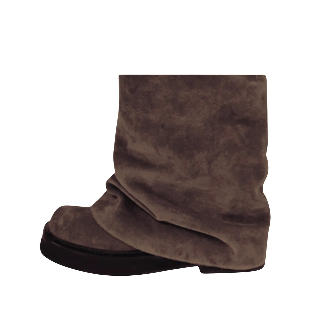 Women's High-Fashion Slouch Boots Real Leather Chunky Sole Boots For Women, Drestiny, Knee Highs, Ankle Boots, Dark Brown, Brown, Black, Off White, 5, 6, 7, 8, 9, 10, 11, 12, United States, USA, Canada, Australia, New Zealand, United Kingdom, UK, Slouch boots women's, knee high slouch boots, Suede slouch boots, Women's slouch boots, brown ankle slouch boots, Slouchy knee high boots, shopdrestiny.com