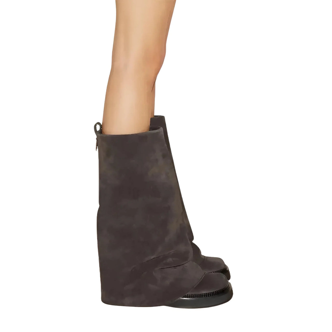 Women's High-Fashion Slouch Boots Real Leather Chunky Sole Boots For Women, Drestiny, Knee Highs, Ankle Boots, Dark Brown, Brown, Black, Off White, 5, 6, 7, 8, 9, 10, 11, 12, United States, USA, Canada, Australia, New Zealand, United Kingdom, UK, Slouch boots women's, knee high slouch boots, Suede slouch boots, Women's slouch boots, brown slouch boots, Slouchy knee high boots, shopdrestiny.com