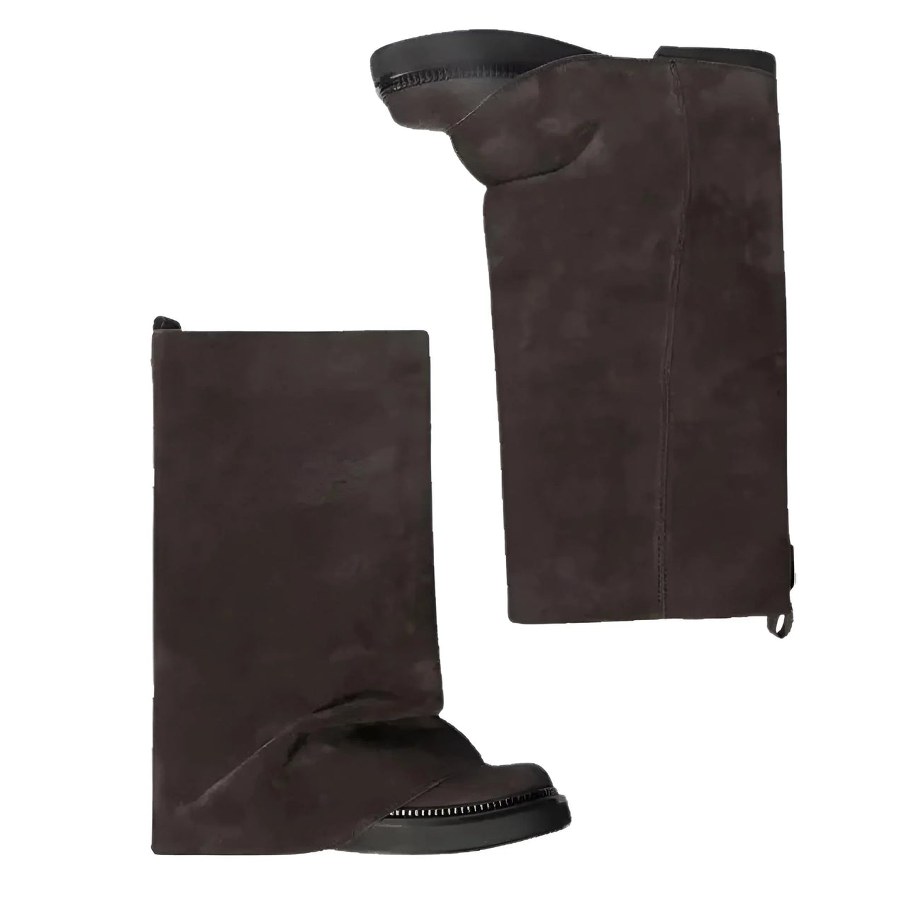 Women's High-Fashion Slouch Boots Real Leather Chunky Sole Boots For Women, Drestiny, Knee Highs, Ankle Boots, Dark Brown, Brown, Black, Off White, 5, 6, 7, 8, 9, 10, 11, 12, United States, USA, Canada, Australia, New Zealand, United Kingdom, UK, Slouch boots women's, knee high slouch boots, Suede slouch boots, Women's slouch boots, brown slouch boots, Slouchy knee high boots, shopdrestiny.com