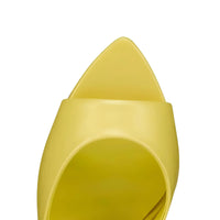 Thumbnail for Yellow pointed-toe shoe on a white background