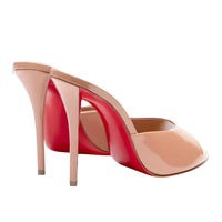 Thumbnail for Red high-heeled shoe with Nude exterior on a white background