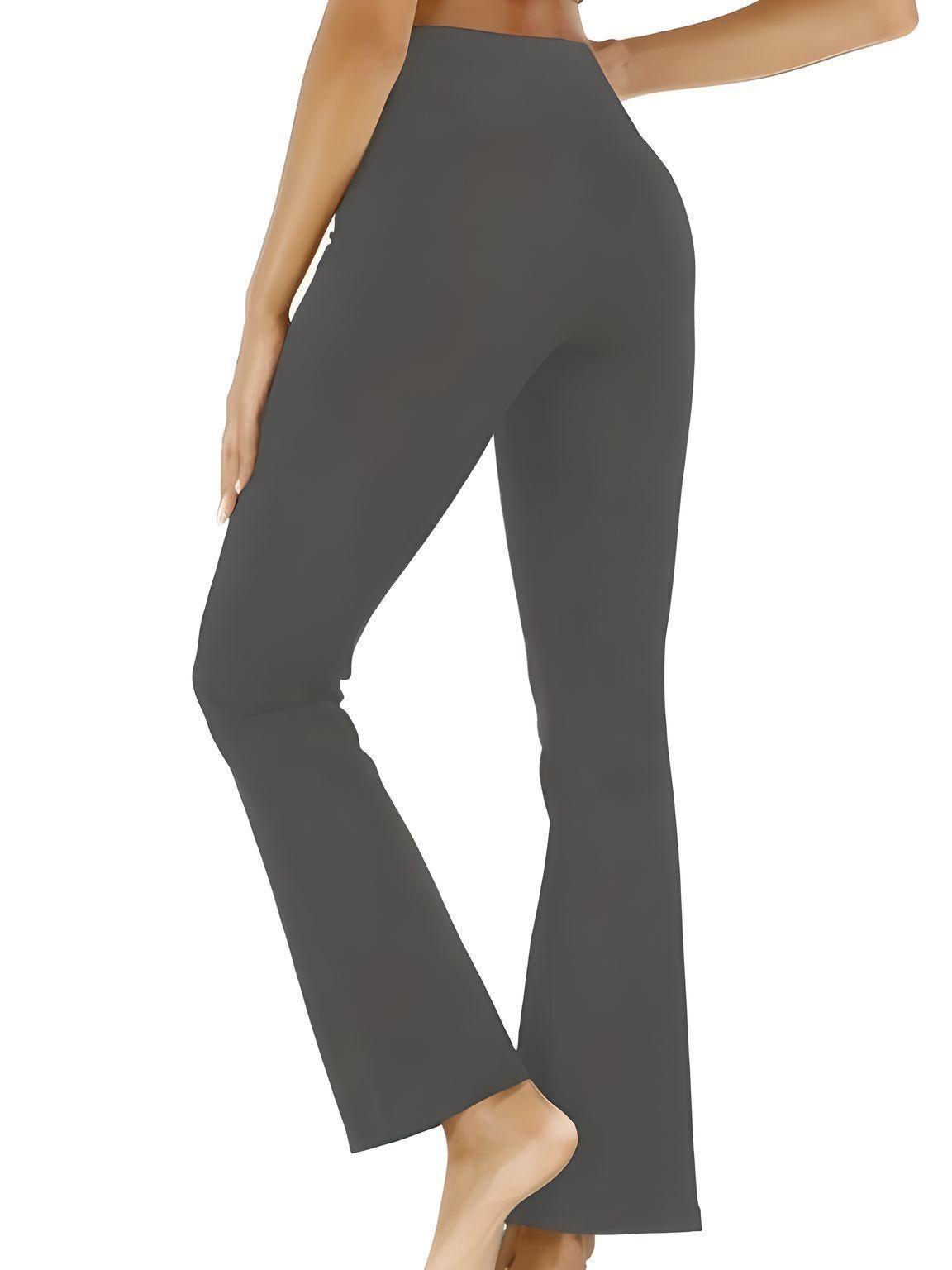 Women's High Waist Flared Yoga Pants with Pockets -, Activewear , Drestiny , Australia, Black, Canada, Casual Pants, Dark Blue, Dark Grey, Gender_Women, Grey, L, Light Grey, M, Navy, New Zealand, S, United Kingdom, United States, Wine Red, XL, XXL , Drestiny , www.shopdrestiny.com