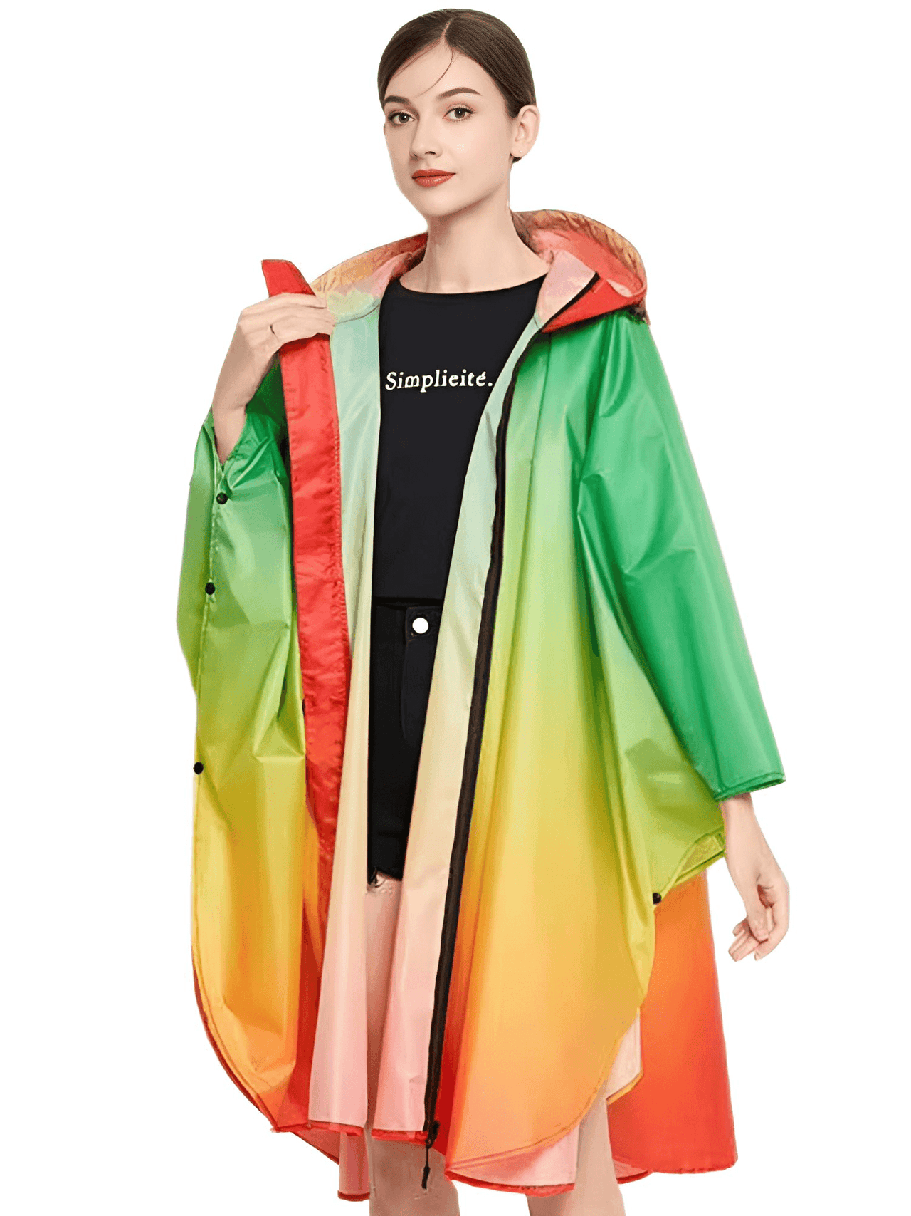 Women's Hooded Raincoat Waterproof Poncho -, Coats & Jackets , Drestiny , Australia, Beige, Black, Blue, Dark Blue, FR, Green, Light Brown, Navy, New Zealand, Off White, Pale Green, Pink, Ponchos, Raincoats, Deep Pink, Tan, United Kingdom, United States, White, Yellow , Drestiny , www.shopdrestiny.com