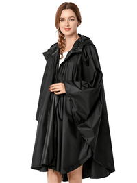 Thumbnail for Women's Hooded Raincoat Waterproof Poncho -, Coats & Jackets , Drestiny , Australia, Beige, Black, Blue, Dark Blue, FR, Green, Light Brown, Navy, New Zealand, Off White, Pale Green, Pink, Ponchos, Raincoats, Deep Pink, Tan, United Kingdom, United States, White, Yellow , Drestiny , www.shopdrestiny.com