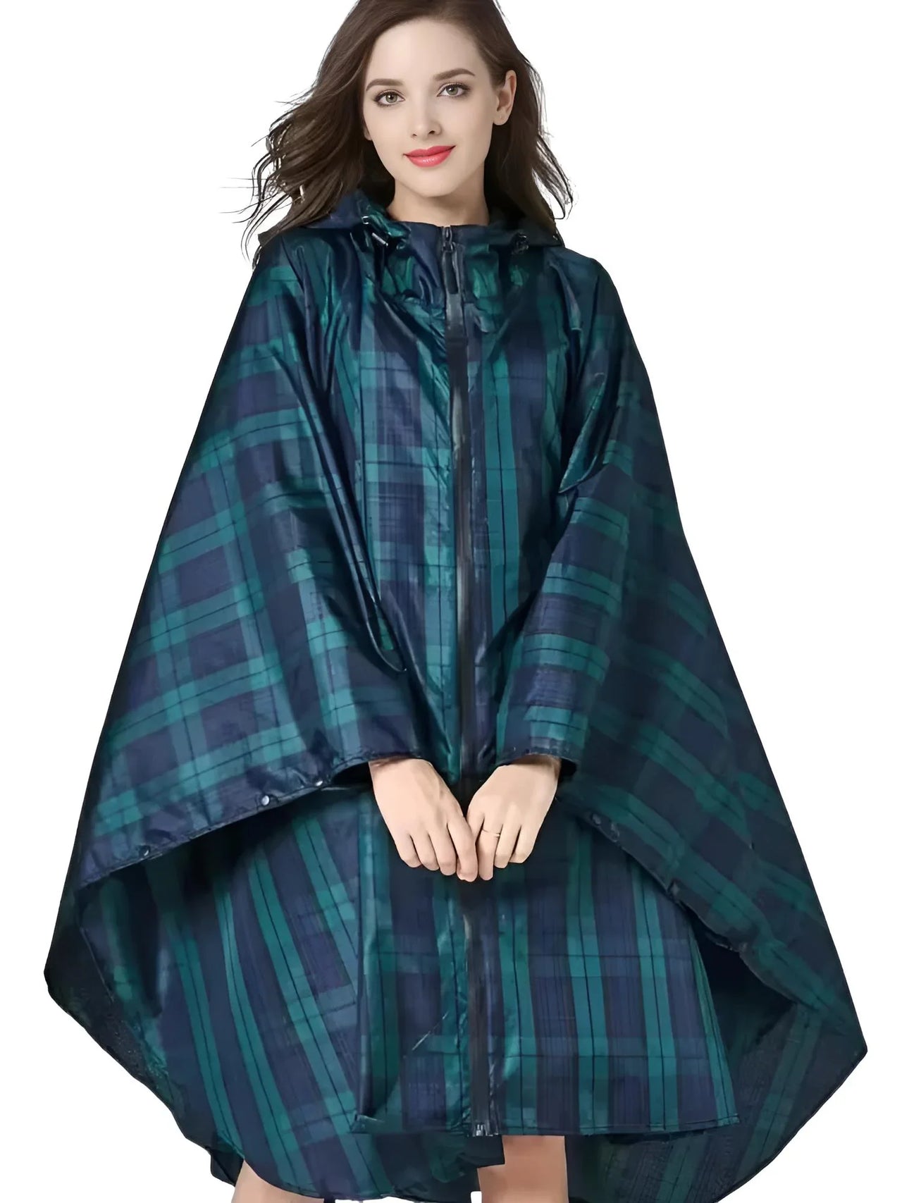Women's Hooded Raincoat Waterproof Poncho