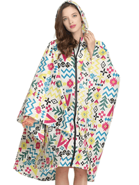 Thumbnail for Women's Hooded Raincoat Waterproof Poncho -, Coats & Jackets , Drestiny , Australia, Beige, Black, Blue, Dark Blue, FR, Green, Light Brown, Navy, New Zealand, Off White, Pale Green, Pink, Ponchos, Raincoats, Deep Pink, Tan, United Kingdom, United States, White, Yellow , Drestiny , www.shopdrestiny.com