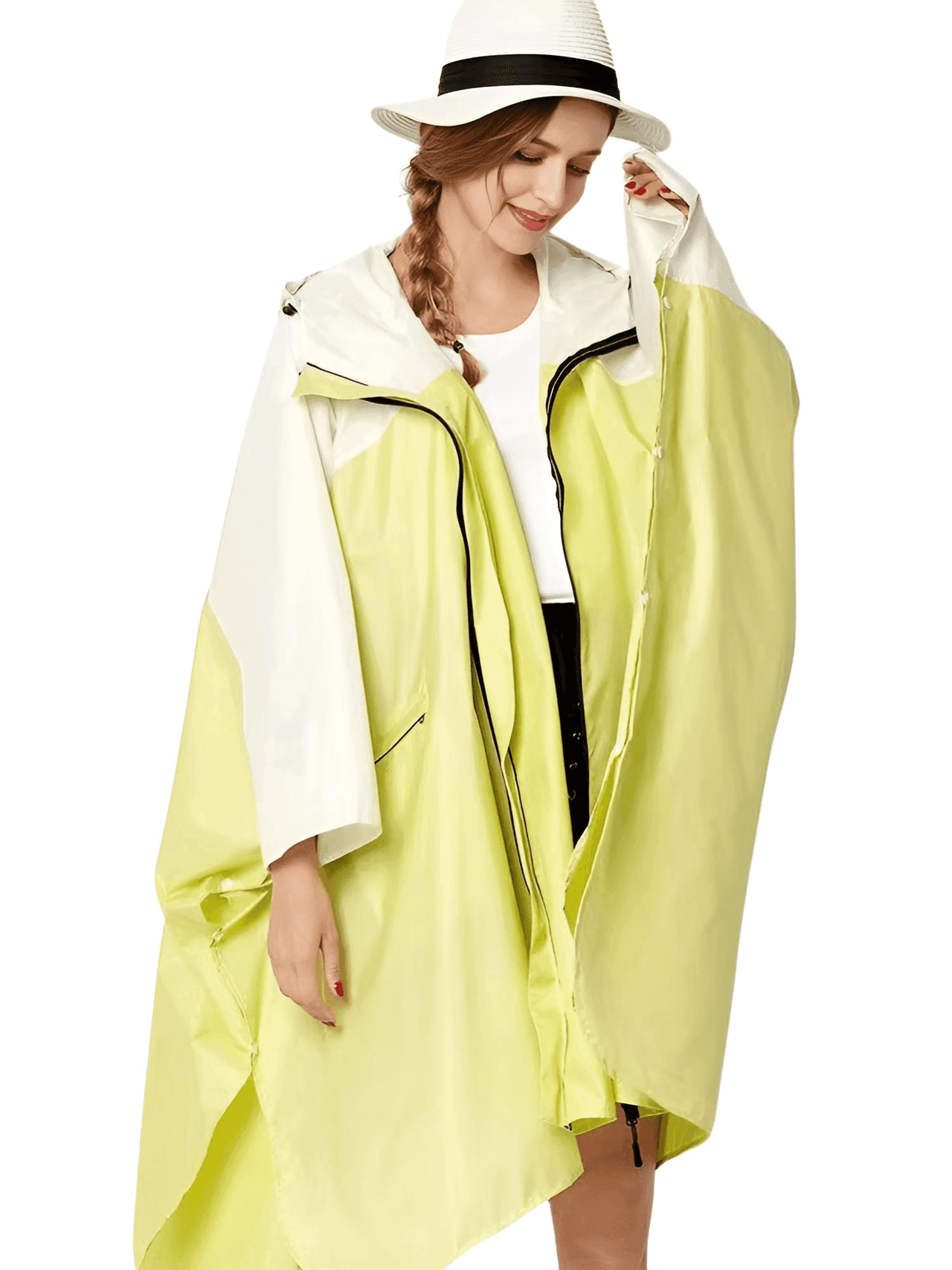 Women's Hooded Raincoat Waterproof Poncho -, Coats & Jackets , Drestiny , Australia, Beige, Black, Blue, Dark Blue, FR, Green, Light Brown, Navy, New Zealand, Off White, Pale Green, Pink, Ponchos, Raincoats, Deep Pink, Tan, United Kingdom, United States, White, Yellow , Drestiny , www.shopdrestiny.com