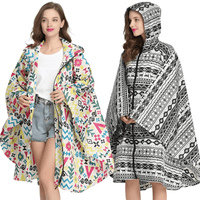 Thumbnail for Women's Hooded Raincoat Waterproof Poncho -, Coats & Jackets , Drestiny , Australia, Beige, Black, Blue, Dark Blue, FR, Green, Light Brown, Navy, New Zealand, Off White, Pale Green, Pink, Ponchos, Raincoats, Deep Pink, Tan, United Kingdom, United States, White, Yellow , Drestiny , www.shopdrestiny.com