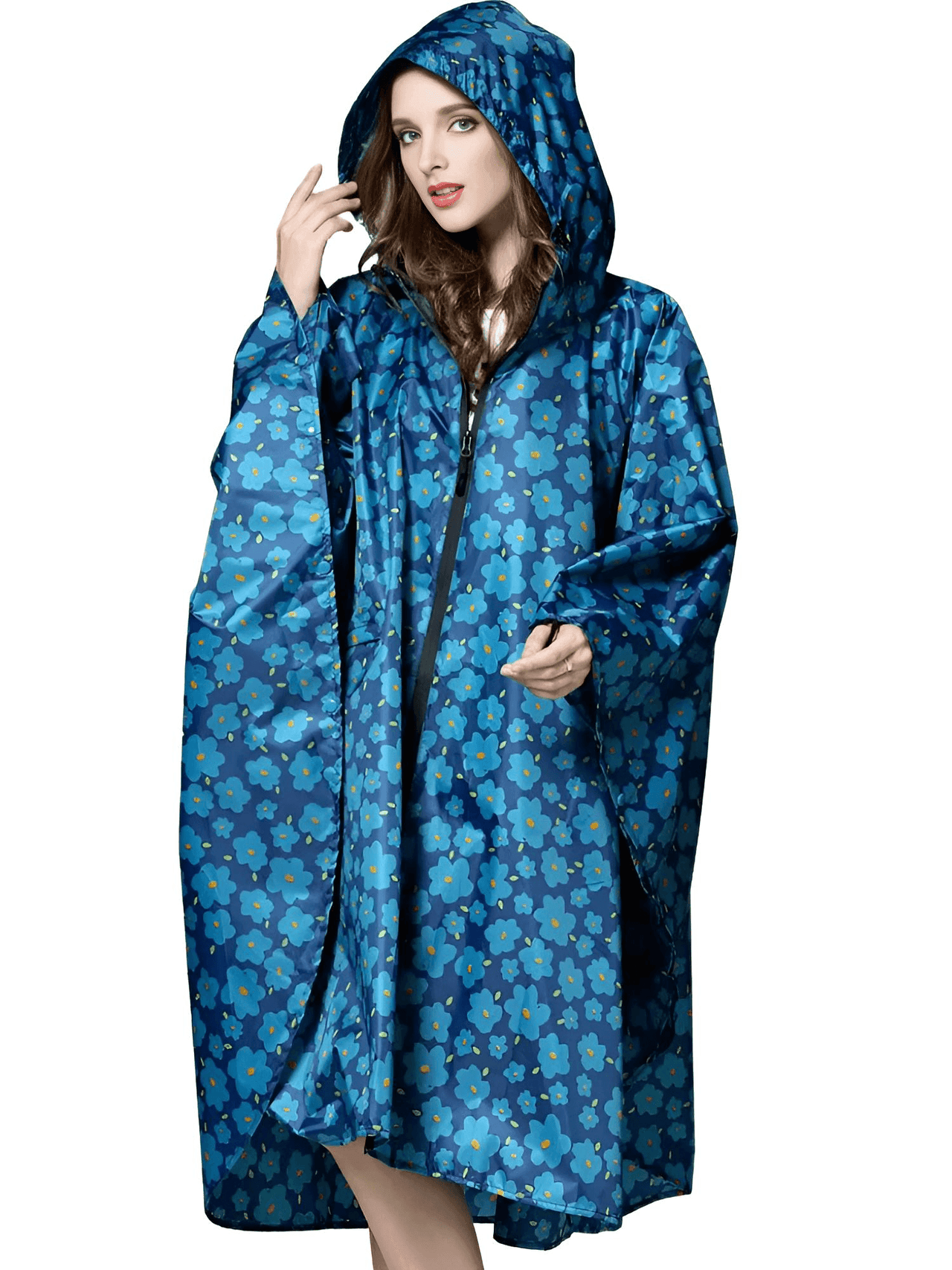 Women's Hooded Raincoat Waterproof Poncho -, Coats & Jackets , Drestiny , Australia, Beige, Black, Blue, Dark Blue, FR, Green, Light Brown, Navy, New Zealand, Off White, Pale Green, Pink, Ponchos, Raincoats, Deep Pink, Tan, United Kingdom, United States, White, Yellow , Drestiny , www.shopdrestiny.com