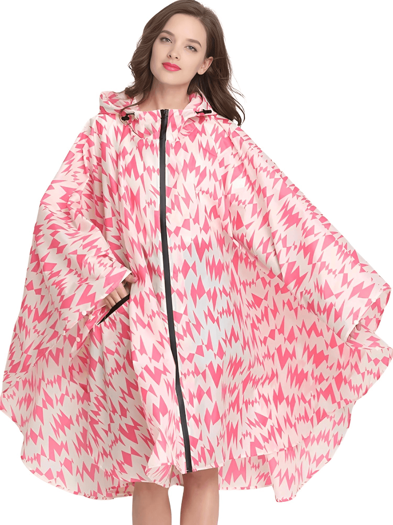 Women's Hooded Raincoat Waterproof Poncho -, Coats & Jackets , Drestiny , Australia, Beige, Black, Blue, Dark Blue, FR, Green, Light Brown, Navy, New Zealand, Off White, Pale Green, Pink, Ponchos, Raincoats, Deep Pink, Tan, United Kingdom, United States, White, Yellow , Drestiny , www.shopdrestiny.com