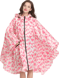 Thumbnail for Women's Hooded Raincoat Waterproof Poncho -, Coats & Jackets , Drestiny , Australia, Beige, Black, Blue, Dark Blue, FR, Green, Light Brown, Navy, New Zealand, Off White, Pale Green, Pink, Ponchos, Raincoats, Deep Pink, Tan, United Kingdom, United States, White, Yellow , Drestiny , www.shopdrestiny.com