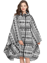 Thumbnail for Women's Hooded Raincoat Waterproof Poncho -, Coats & Jackets , Drestiny , Australia, Beige, Black, Blue, Dark Blue, FR, Green, Light Brown, Navy, New Zealand, Off White, Pale Green, Pink, Ponchos, Raincoats, Deep Pink, Tan, United Kingdom, United States, White, Yellow , Drestiny , www.shopdrestiny.com