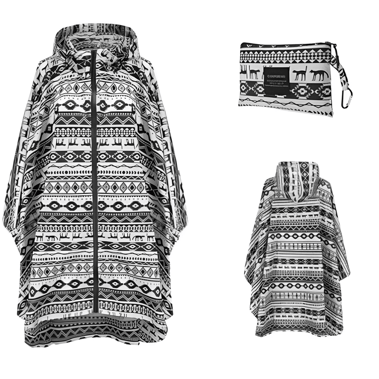 Women's Hooded Raincoat Waterproof Poncho -, Coats & Jackets , Drestiny , Australia, Beige, Black, Blue, Dark Blue, FR, Green, Light Brown, Navy, New Zealand, Off White, Pale Green, Pink, Ponchos, Raincoats, Deep Pink, Tan, United Kingdom, United States, White, Yellow , Drestiny , www.shopdrestiny.com