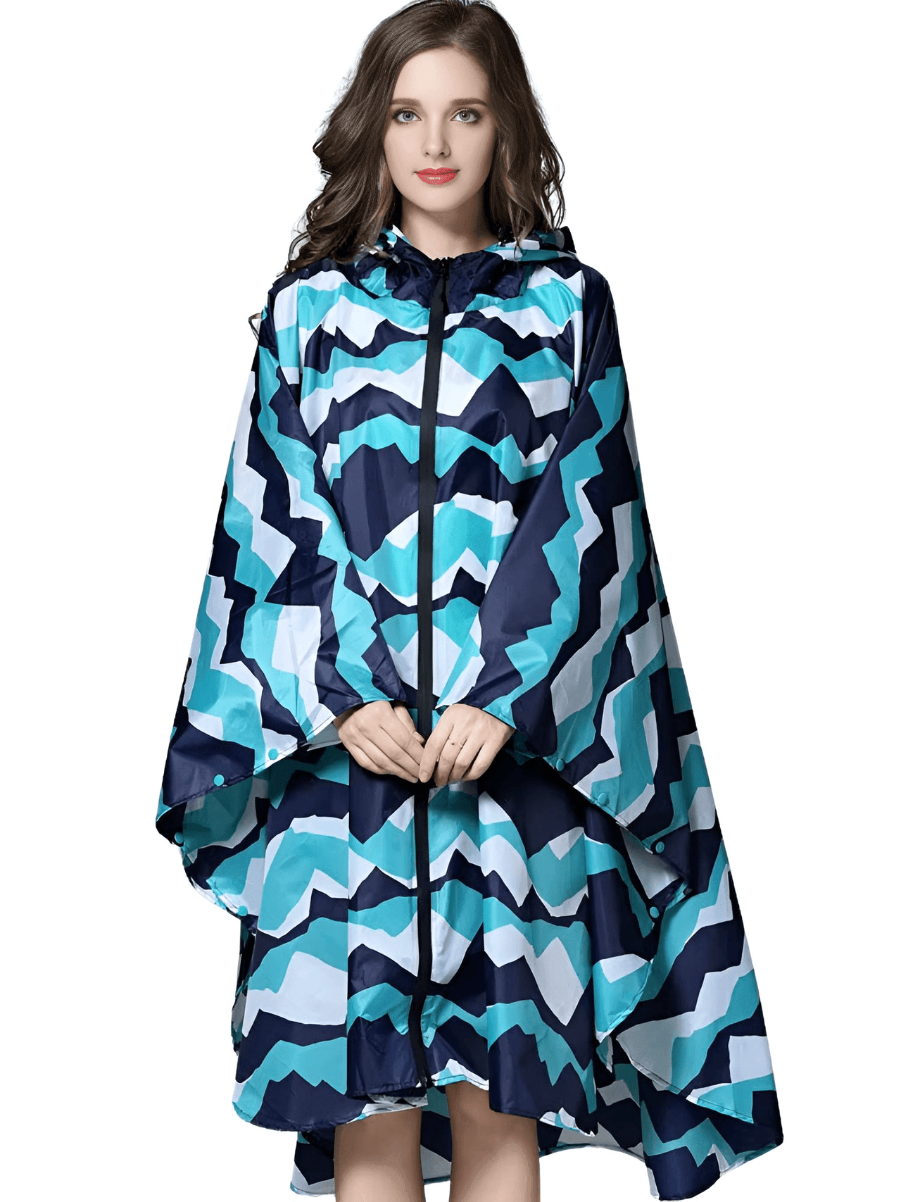 Women's Hooded Raincoat Waterproof Poncho -, Coats & Jackets , Drestiny , Australia, Beige, Black, Blue, Dark Blue, FR, Green, Light Brown, Navy, New Zealand, Off White, Pale Green, Pink, Ponchos, Raincoats, Deep Pink, Tan, United Kingdom, United States, White, Yellow , Drestiny , www.shopdrestiny.com