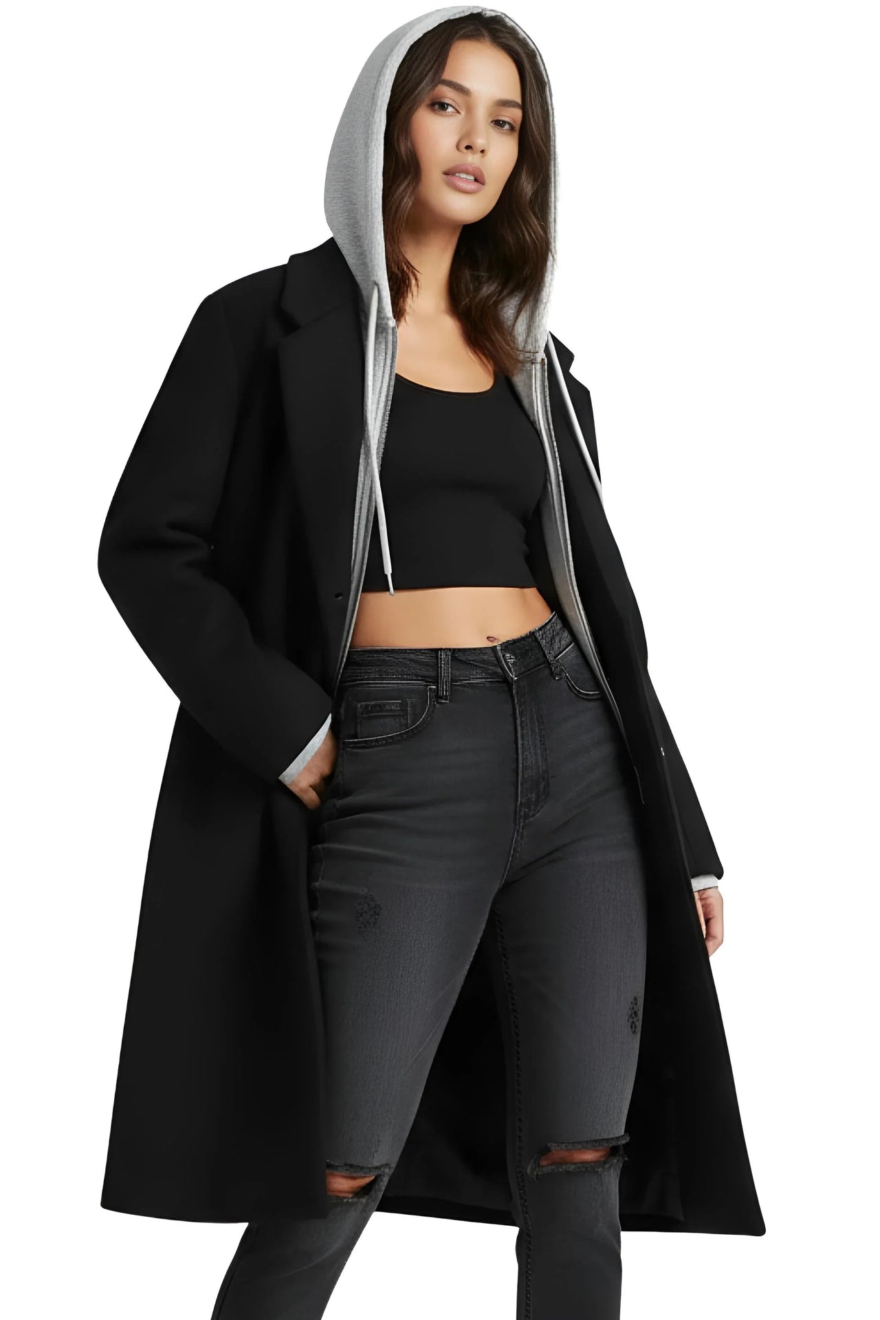 Women's Hoodie Blazer Coat