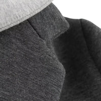 Thumbnail for Close-up of gray fleece fabric with a white background