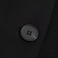 Thumbnail for Close-up of a black button on dark fabric