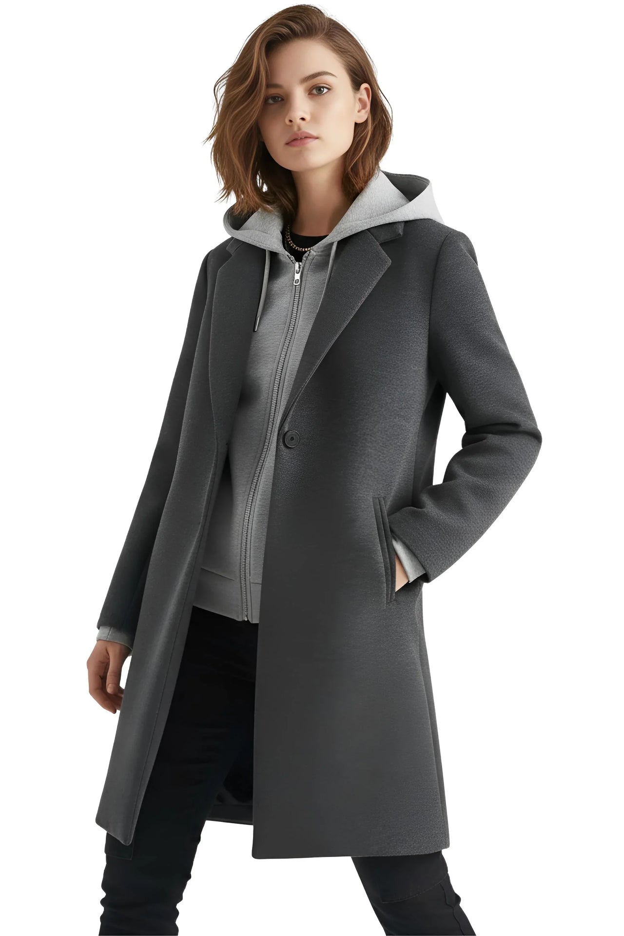 Women's Hoodie Blazer Coat