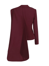 Thumbnail for Women's Jackets With Scarf Collar Long Sleeve Spliced Pocket Designer Coats Female Fashion Style, Drestiny, United States, USA, Jackets, Canada, Australia, New Zealand, United Kingdom, UK, Wine Red, S, M, L, XL, Dark Red, Scarves, Coats With Scarf, scarf collar jacket women's, jacket with scarf collar, women's jacket with attached scarf, scarf jacket women, ladies jacket with scarf neck, 4, 6, 8, 10, 12, shopdrestiny.com