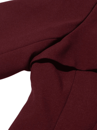 Thumbnail for Women's Jackets With Scarf Collar Long Sleeve Spliced Pocket Designer Coats Female Fashion Style, Drestiny, United States, USA, Jackets, Canada, Australia, New Zealand, United Kingdom, UK, Wine Red, S, M, L, XL, Dark Red, Scarves, Coats With Scarf, scarf collar jacket women's, jacket with scarf collar, women's jacket with attached scarf, scarf jacket women, ladies jacket with scarf neck, 4, 6, 8, 10, 12, shopdrestiny.com