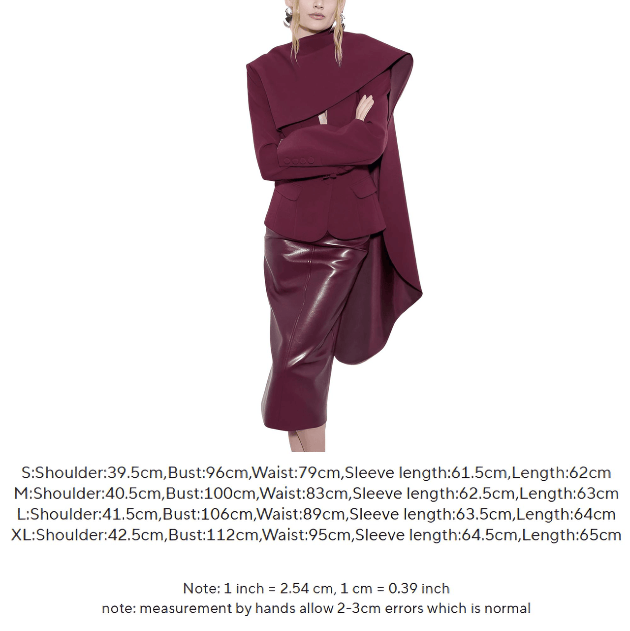 Women's Jackets With Scarf Collar Long Sleeve Spliced Pocket Designer Coats Female Fashion Style, Drestiny, United States, USA, Jackets, Canada, Australia, New Zealand, United Kingdom, UK, Wine Red, S, M, L, XL, Dark Red, Scarves, Coats With Scarf, scarf collar jacket women's, jacket with scarf collar, women's jacket with attached scarf, scarf jacket women, ladies jacket with scarf neck, 4, 6, 8, 10, 12, shopdrestiny.com