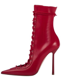 Thumbnail for Women's Lace-Up Stiletto Boot Collection Side Zipper Slimming High Heels Sexy Knee Length Women's Boots, Drestiny, Ankle Boots, Knee-High Boots, Heels, High Heels, Stilettos, United States, USA, Canada, Australia, New Zealand, United Kingdom, UK, 6.5, 7.5, 8.5, 9, 9.5, 10, 10.5, 12, Black, Leopard Print, Brown, Cowboy Denim Blue, Cherry Red, Lipstick Red, Dark Brown, Red, women's lace-up stiletto boots, high heel lace-up boots, black lace-up stilettos, sexy ankle boots with laces, shopdrestiny.com