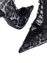 Thumbnail for Women's Lace-Up Stiletto Boot Collection Side Zipper Slimming High Heels Sexy Knee Length Women's Boots, Drestiny, Ankle Boots, Knee-High Boots, Heels, High Heels, Stilettos, United States, USA, Canada, Australia, New Zealand, United Kingdom, UK, 6.5, 7.5, 8.5, 9, 9.5, 10, 10.5, 12, Black, Leopard Print, Brown, Cowboy Denim Blue, Cherry Red, Lipstick Red, Dark Brown, Red, women's lace-up stiletto boots, high heel lace-up boots, black lace-up stilettos, sexy ankle boots with laces, shopdrestiny.com