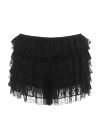 Thumbnail for Black lace shorts on a white background