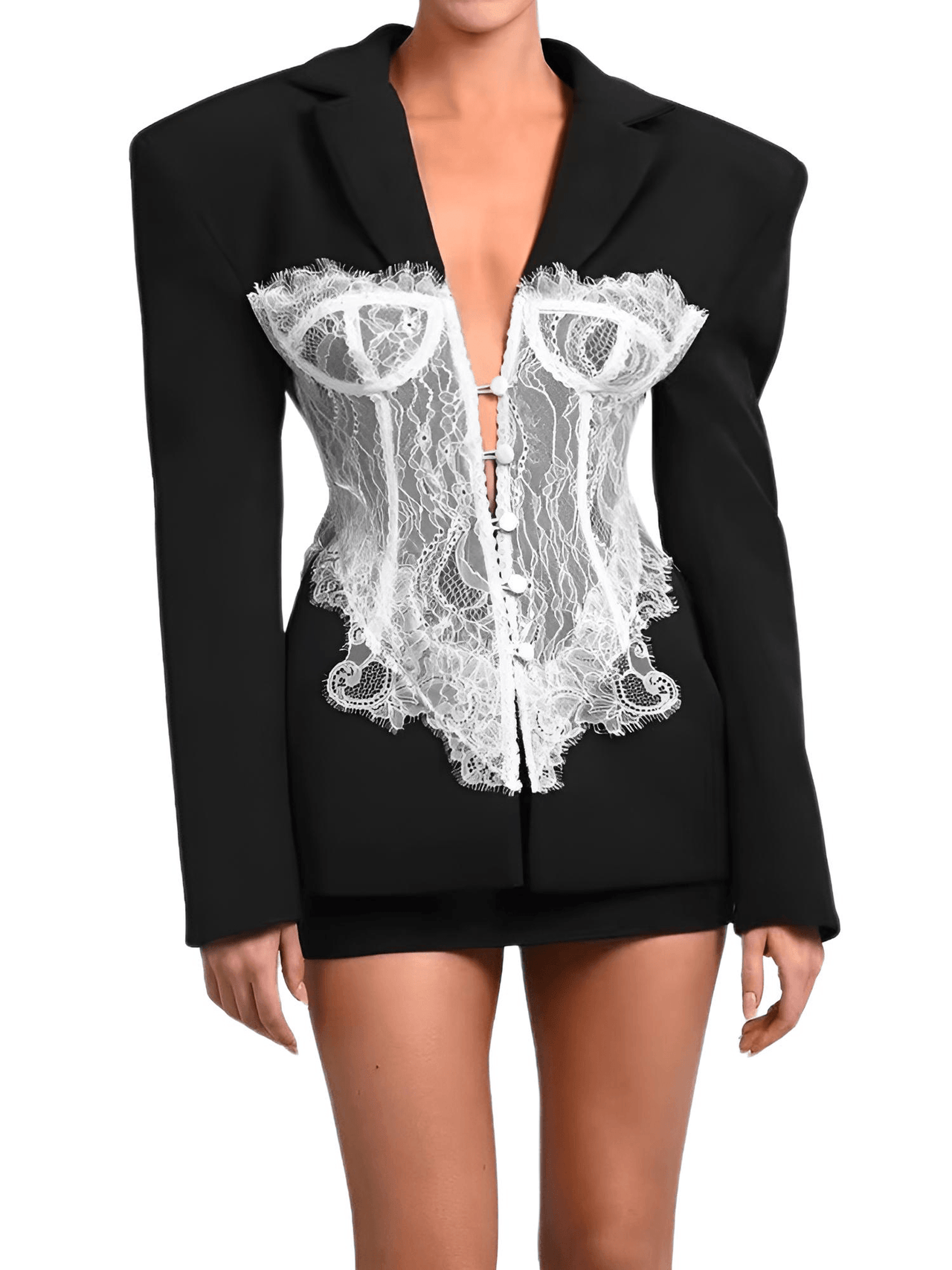 Women's Lace Corset Blazer Stitched Single Breasted Ladies Black Blazer Coat Vintage Women's Slim Suit Jacket New, Drestiny, Blazers, Black Blazers, Khaki Blazers, Women's Blazers, United States, Canada, Australia, New Zealand, United Kingdom, S, M, L, XL, Black, Khaki, 4, 6, 8, 10, 12, jackets, women's jackets, shopdrestiny.com