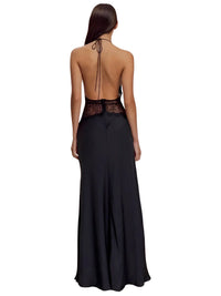 Thumbnail for Women's Lace Halter Maxi Dress Deep V Neck Sleeveless High Waist Elegant Long Dress, Maxi Dresses, Dresses, Drestiny, Sleeveless, S, M, L, 4, 6, 8, 10, White, Pink, Black, United States, USA, Canada, Australia, New Zealand, United Kingdom, UK, lace halter maxi dress, women's black lace maxi dress halter, long lace halter dress, boho lace halter maxi dress, formal lace halter dress, lace halter neck maxi dress, ladies lace maxi dress halter, occasion wear lace halter maxi dress, shopdrestiny.com