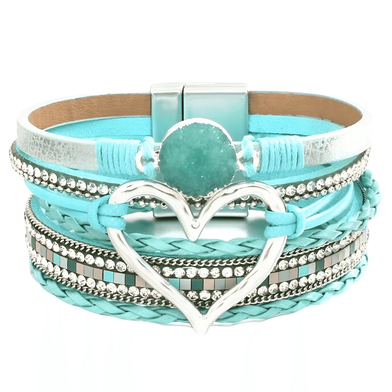 Women's Leather Hollow Heart Charm Bracelets -, Bracelet , Drestiny , Australia, Beige, Black, Bracelets, Brown, Canada, Coffee, Dark Blue, Dark Grey, Dark Olive Green, Gender_Women, Gold, Green, Grey, Khaki, Light Blue, Navy, New Zealand, Pink, Purple, Red, Silver, United Kingdom, United States, White, Wine Red , Drestiny , www.shopdrestiny.com