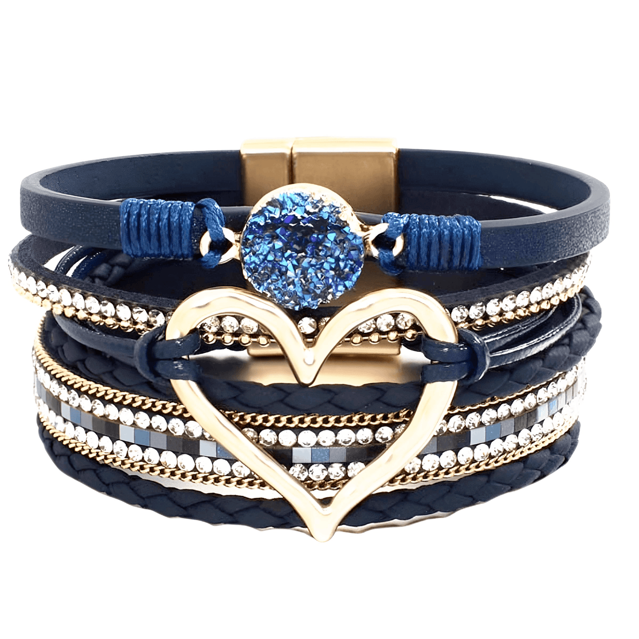 Women's Leather Hollow Heart Charm Bracelets -, Bracelet , Drestiny , Australia, Beige, Black, Bracelets, Brown, Canada, Coffee, Dark Blue, Dark Grey, Dark Olive Green, Gender_Women, Gold, Green, Grey, Khaki, Light Blue, Navy, New Zealand, Pink, Purple, Red, Silver, United Kingdom, United States, White, Wine Red , Drestiny , www.shopdrestiny.com