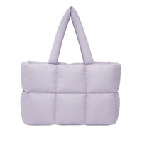 Thumbnail for Light purple quilted tote bag on a white background