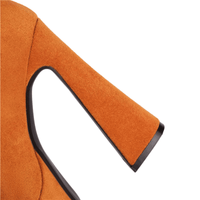 Thumbnail for Women's Long Pointed Toe Midi Boots Thick High Heels Platform Pleated Gogo Boots Ladies Winter Fashion, Boots, Heels, High Heels, Platform Boots, United States, United Kingdom, Australia, 4, 5, 6, 6.5, 7.5, 8.5, 9, 9.5, 10, 10.5, Black, Beige, Grey, Yellow Brown, shopdrestiny.com