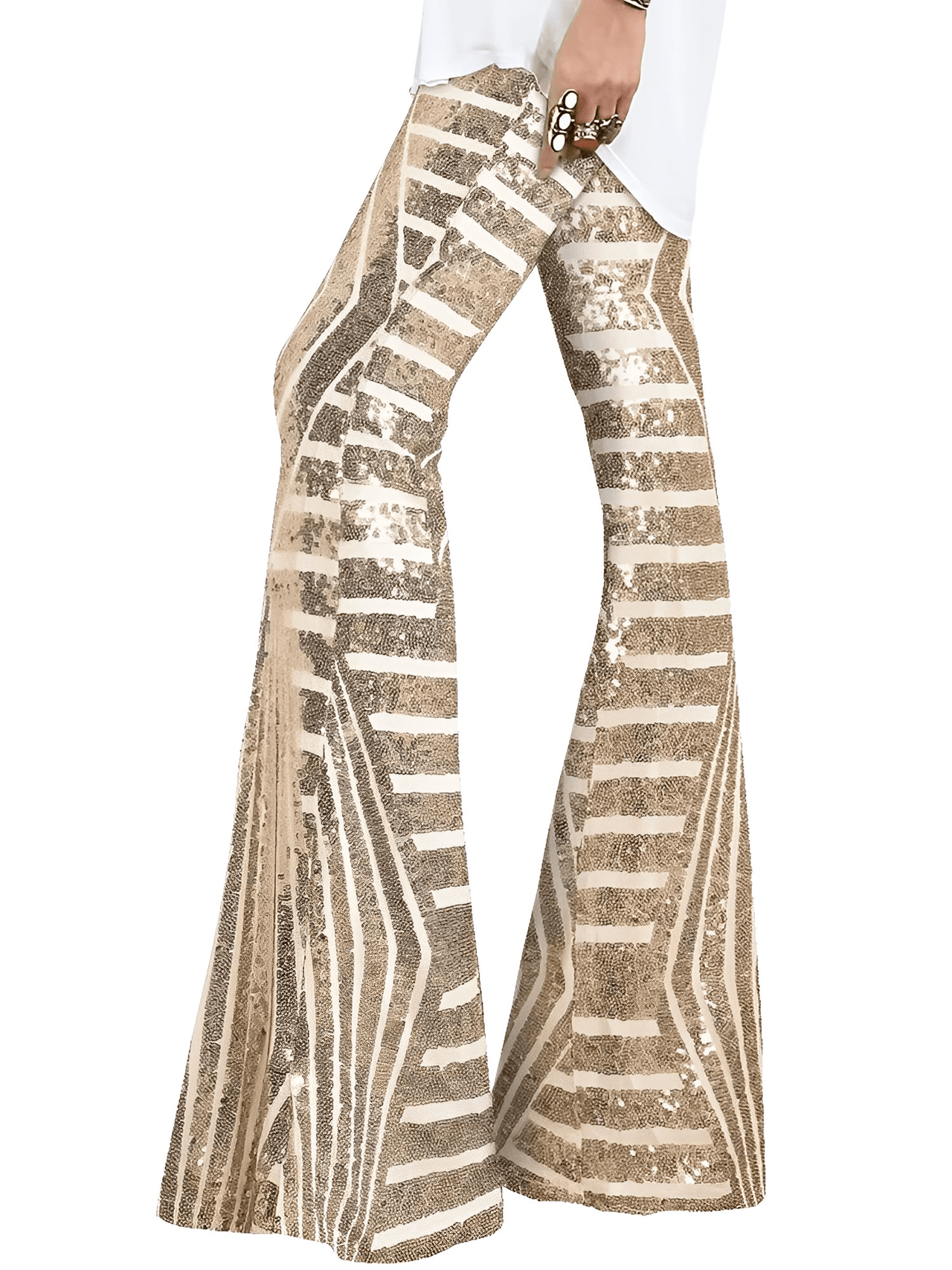 Women's Loose Wide-Leg High-Waist Sequin Pants -, Pants , Drestiny , Apricot, Australia, Black, Blue, Brown, Canada, Casual Pants, Dress Pants, Gold, L, M, New Zealand, Pink, Red, S, Silver, United Kingdom, United States, XL , Drestiny , www.shopdrestiny.com